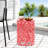 Coral Colored Outdoor Metal Table With Iron Construction Modern Elegant Color And-407126840