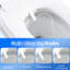 Toilette intelligente une pièce avec bidet intégré, conception, chasse d'eau automatique et ouverture / fermeture, température réglable du siège chauffant, séchage à l'eau chaude, télécommande, couvercle du capteur, modes de massage à lavage arrière, nuit