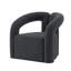 Fauteuil demi-tonneau noir Darian-1133880074