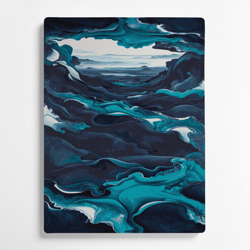 «Abstract Landscape 21», art mural gris en métal, H 12 po x l 18 po