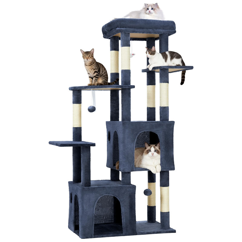Arbre à chat 61 po H pour chat à l'intérieur, Bleu très foncé