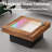 Infinity Mirror Light Coffee Table For Living Room, Rustic Wood Led Coffee Table, Modern Square Center Table With Music Sync Lights-630359387-630359386-634067008