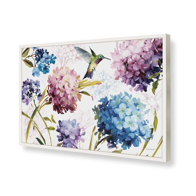 «Spring Nectar IV» par Lisa Audit, reproduction d'art, L 12 po x H 8 po, Blanc, Impression encadrée