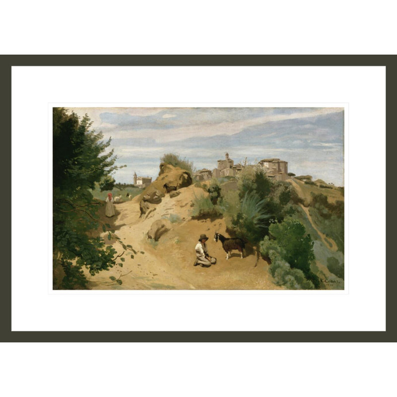 «Genzano» par Jean-Baptiste-Camille Corot, impression giclée encadrée, H 15,77 po x l 21,75 po