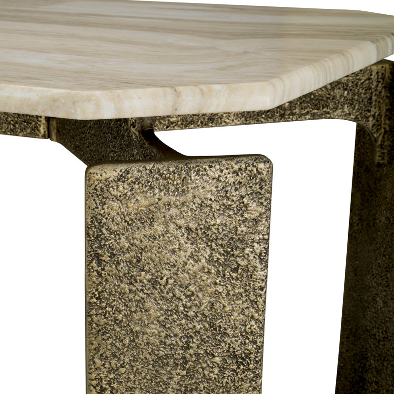 Dining Table Bodega Round Antique Brass Finish, 30.12" H x 90.55" W x 39.37" D