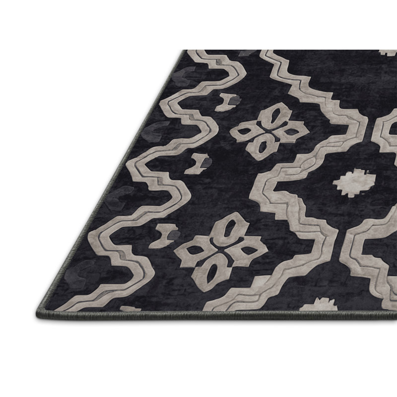 Tapis mauve soyeux et moelleux, Rond 3 pi