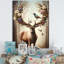 «Deer With Blooming Antler I», impression sur toile encadrée-2050960636-2039155298