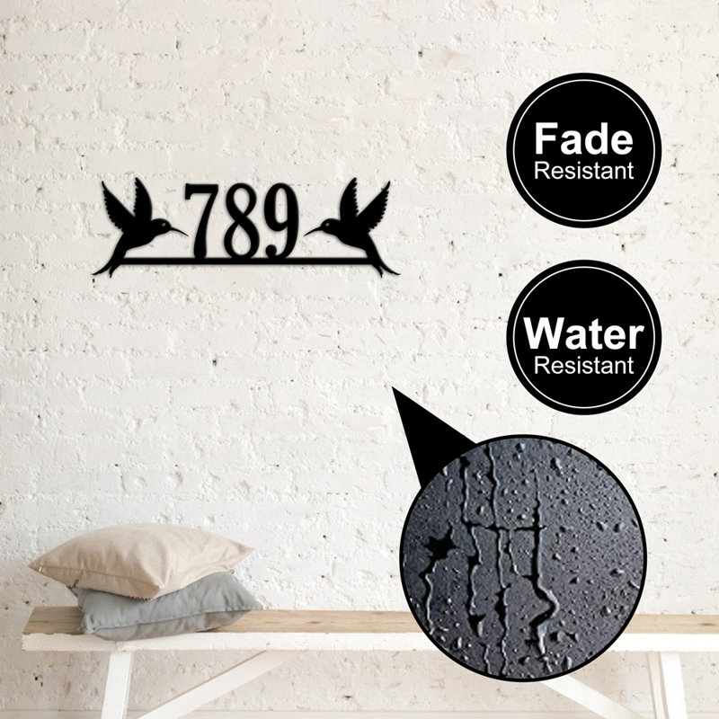 Brunt Water Resistant Steel Text & Numbers Wall Decor