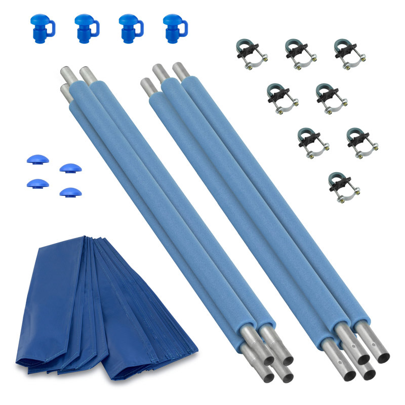 Machrus Upper Bounce 4 Straight Trampoline Safety Enclosure Poles w/ Hardware-Outdoor Accessories