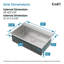 33" L Single Bowl Overmount Handmade Kitchen Sink Stainless Steel Workstation Sink with Cutting Board, Colander, Grid, Dish Rack
