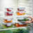 Sorbus Glass Food Storage Containers with Lids - Airtight, Microwave, Dishwasher, And Oven Safe Meal Prep Containers - 16-piece