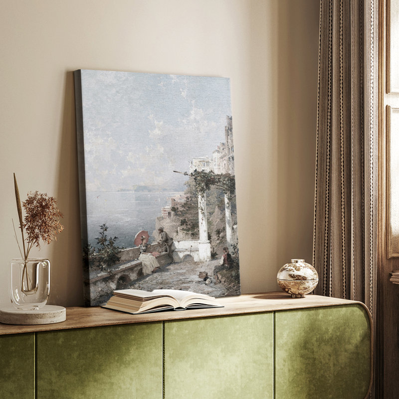 Paysage rétro CCII - galerie Cavas sur mesure, H 18 po x l 12 po