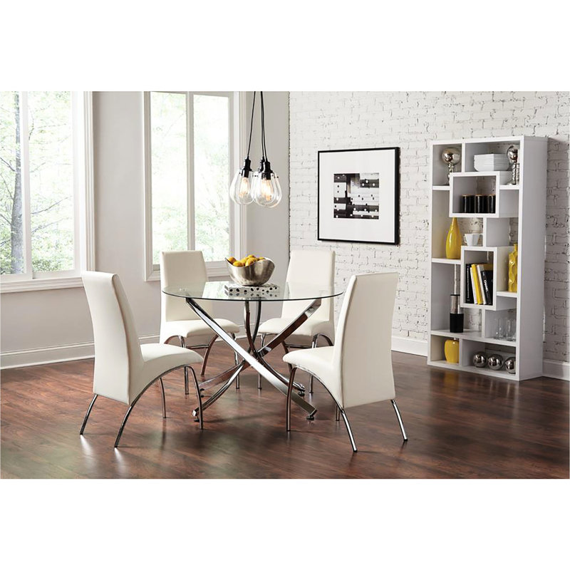Bibliothèque géométrique blanche moderne à 10 tablettes