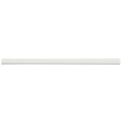 Blanco 3/8"x 7-7/8" Ceramic Pencil Liner Wall Tile Trim in White