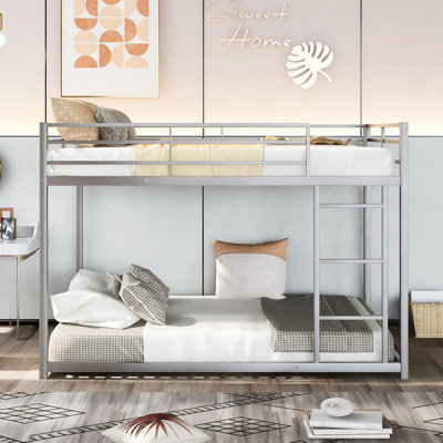 Metal Full Over Bunk Bed, Silver - Design (this Is A Fictional Certification For Demonstration Purposes. Use Real Certifications If Applicable. Metal, - (note: This Violates Rule And Just