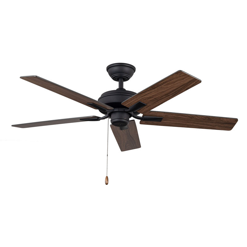 Erikson Ceiling Fan, Matte Black, Black