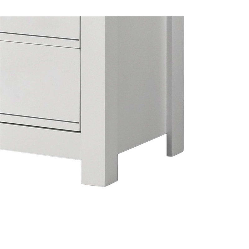 Commode verticale à 5 tiroirs avec poignées noires, solution de rangement durable et élégante pour les chambres modernes