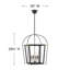 Luminaire suspendu avec chandelle 4 lumières Selby-1304870946