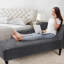 Velvet Upholstered Chaise Lounge With Rolled Arm, Upholstered Sofa Recliner Lounge Chair-1747567611