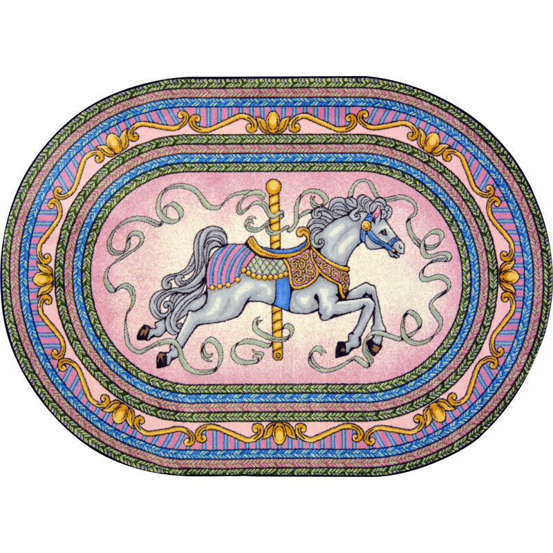 Tapis touffeté Carousel, Ovale 5 pi 4 po x 7 pi 8 po