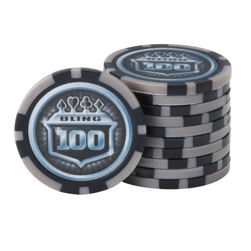 Fat Cat Bling 500-Piece Poker Chips and Accessory Set, Bling