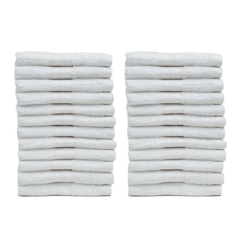 Essuie-mains 100% coton Amogha, Blanc brillant