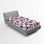Ensemble de 2 draps-housse Ambesonne USA avec drapeaux rouge indigo et blanc-106771751