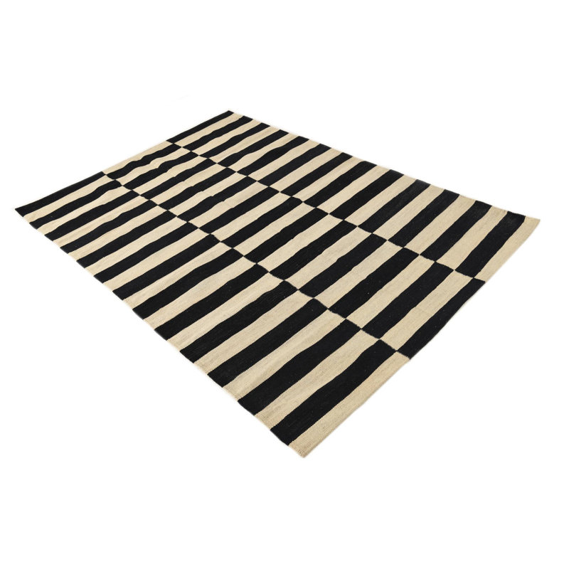 Tapis noir et blanc Jessen