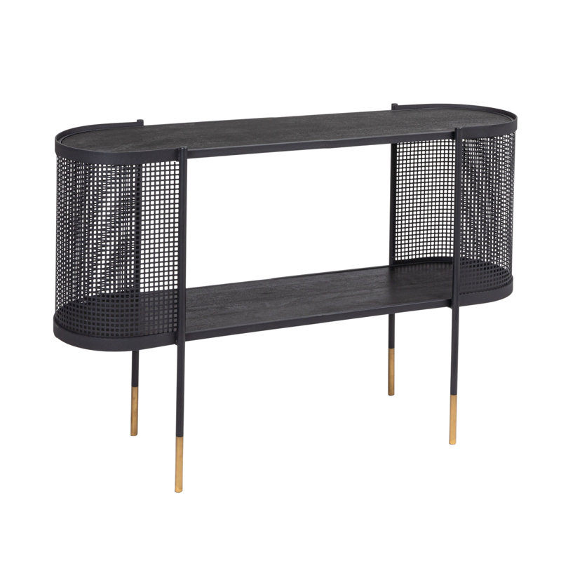 Metal Console Table with Shelf for TV