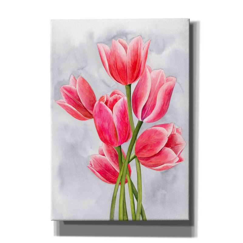 Red Barrel Studio® «Tulip Tangle I» par Grace Popp, H 26 po x l 18 po x P 0,75 po
