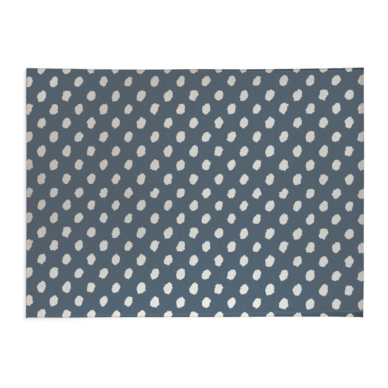 Grunge Dot Pink Indoor Doormat, Bleu, L 60 po x L 84 po