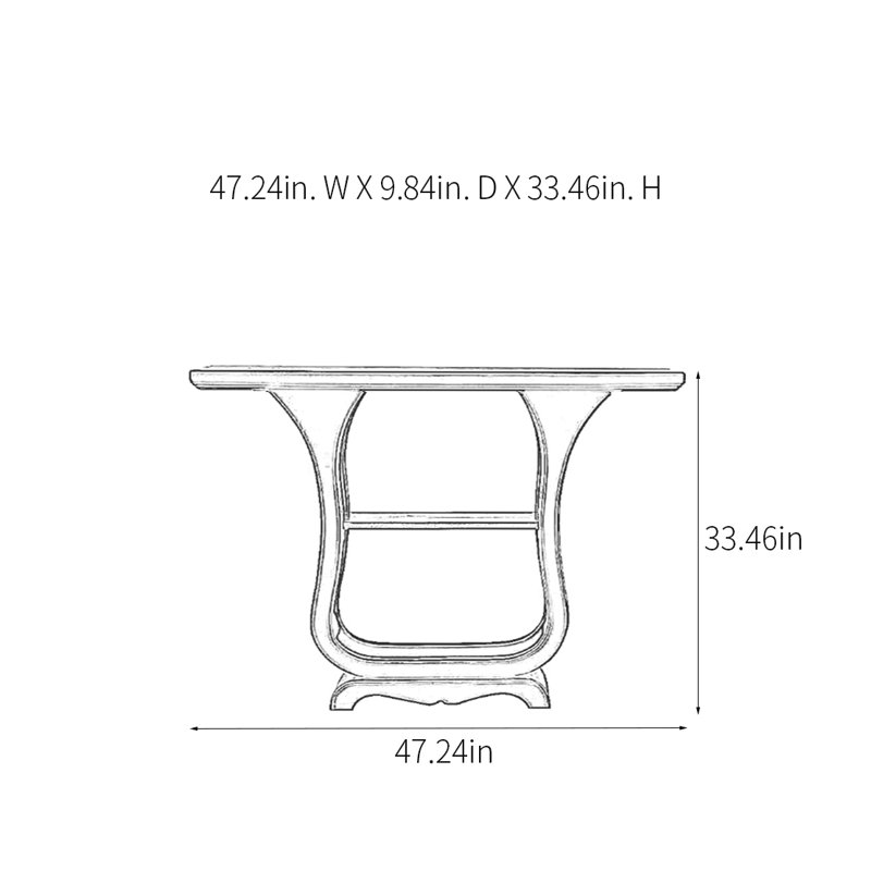 Console Modern Minimalist Elegant, H 33,46 po x l 47,24 po x P 9,84 po