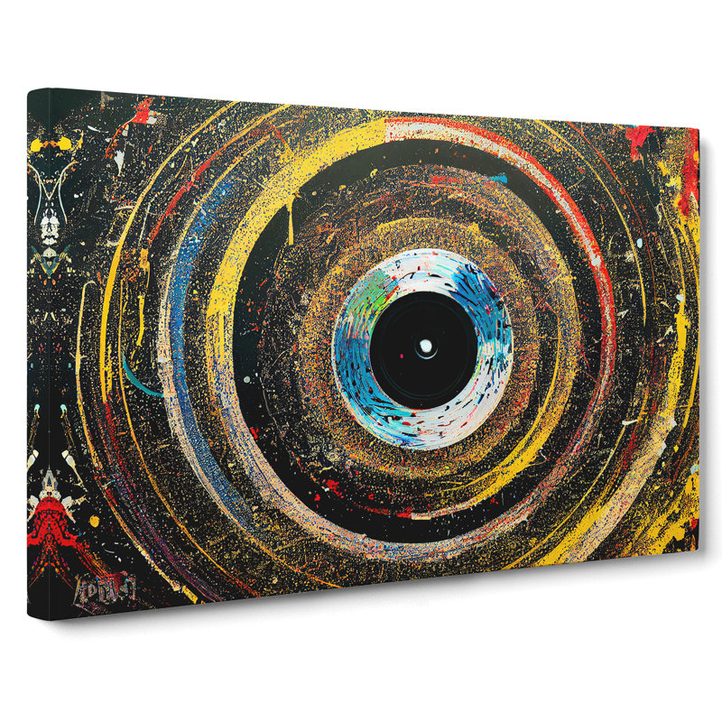 Vinyl Record Abstract Vol.1 - Wrapped Canvas Painting, 35cm H x 50cm W x 3cm D