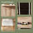 Avalon Janousek 30" Makeup Vanity Set w/ PU Stool, Integrated LED Mirror, Fluted Drawers, & Extra Jewelry & Makeup Storage, Natural Oak Finish