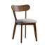 Chaise de salle à manger rembourrée en chêne massif avec housse amovible - ensemble de 4-831061094-831061093-835601408