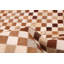 Tapis brun en cuir de vache patchwork 6 pi 6 po x 6 pi 6 po