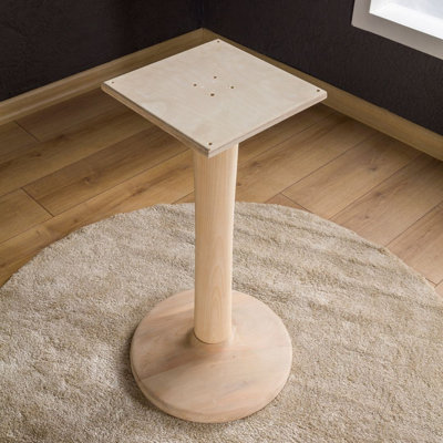20" Tulip Solid Wood Table Base - Unfinished Mid-Century Pedestal Base for Coffee and End Tables