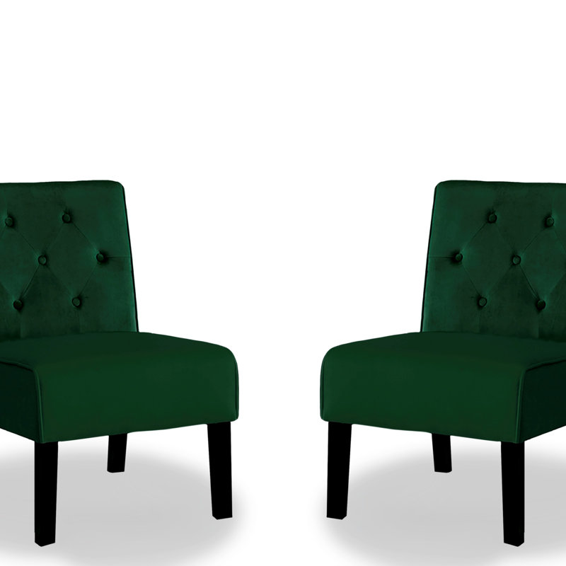 Fauteuil d'appoint 53 po 2 pièces Reese, Velours vert
