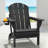 Mallette Adirondack Wood Texture HDPE Foldable Chair Pit Chair with Cup Holder-103547251