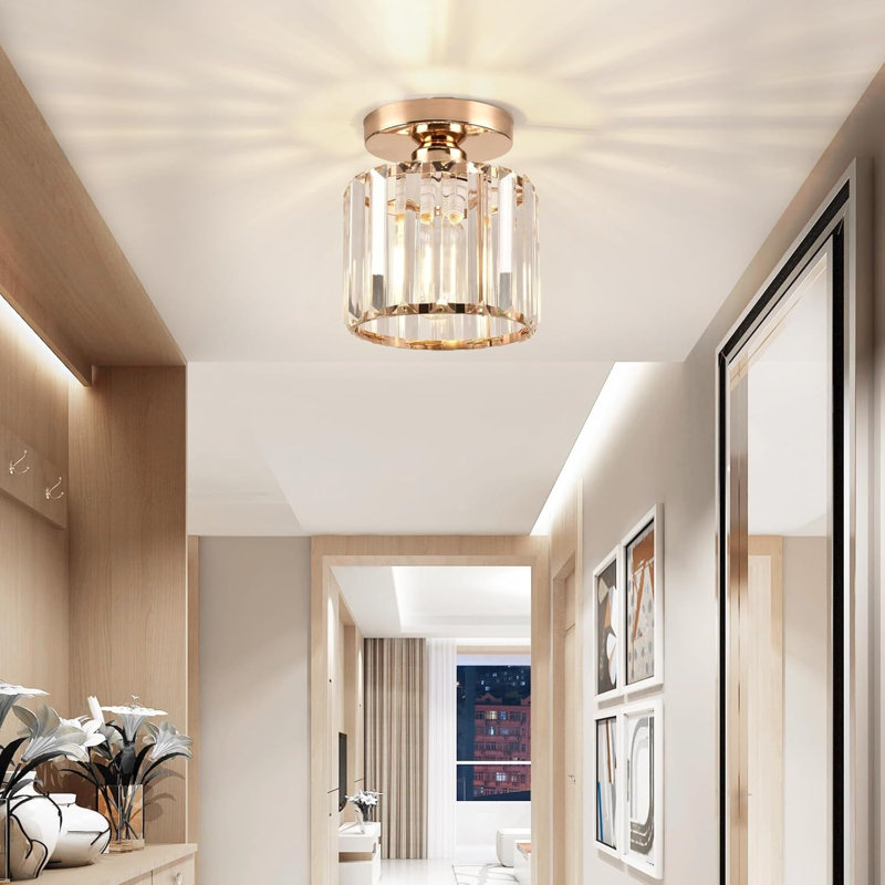 Semi Flush Mount, Gold