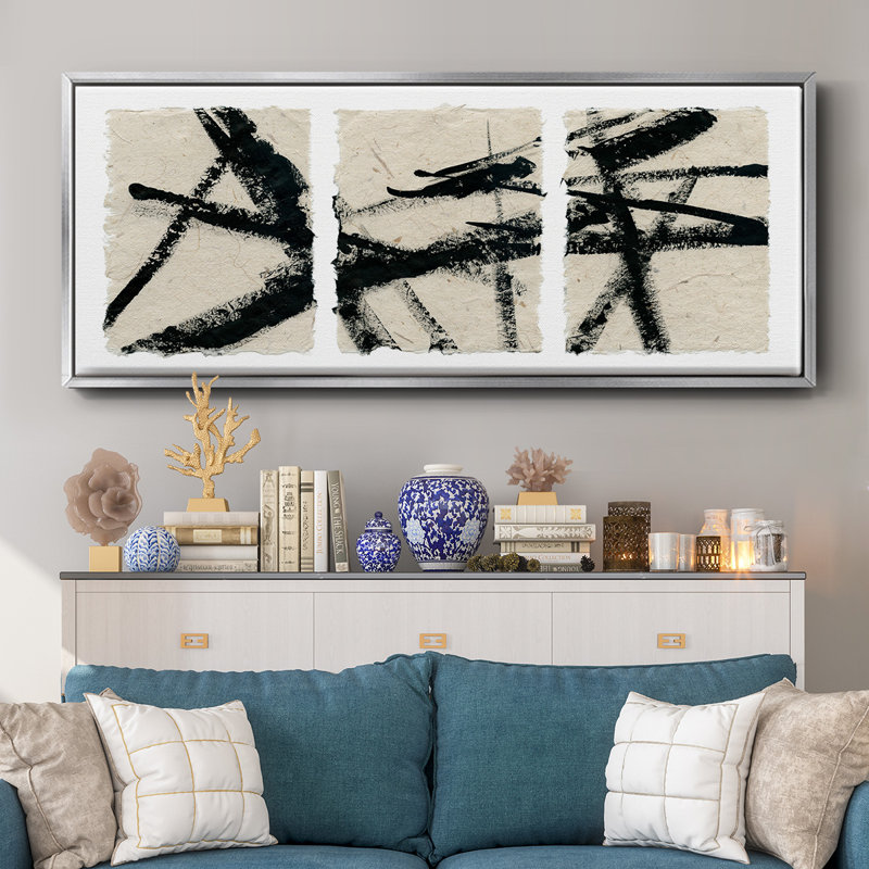 Got Our Lines Crossed - toile encadrée, H 12 po x l 30 po