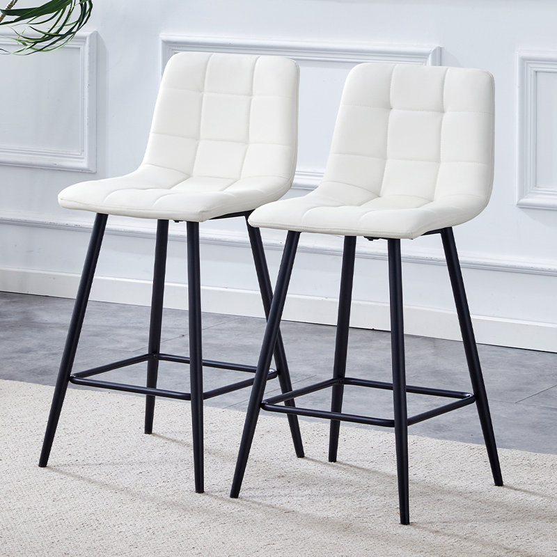 Ensemble de chaises de bar modernes, Blanc, 2
