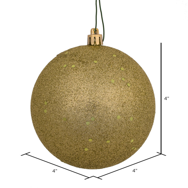 Ornement boule 4 po, Champagne