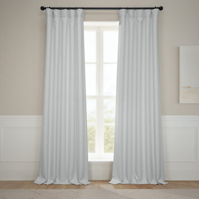 Ottis Faux Linen Room Darkening Curtain Panel 