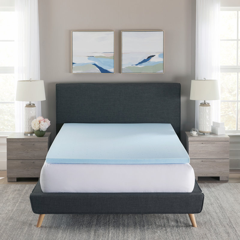 Gel-Infused Memory Foam Mattress Topper, Twin, 3"
