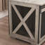 Chew- Dog Kennel With Flip-Top Plate And Side Storage, Gray Style House Sliding Door Detachable Internal Partition,