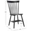 Chaise d'appoint à dossier Windsor en bois massif Matanna-247345320