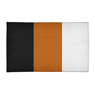 Tapis orange/noir