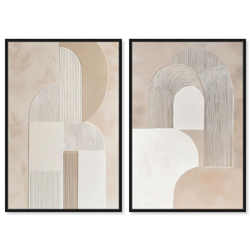 Ensemble de décoration murale Golden Luxe par Art Remedy, Structure noire, H 16 po x l 11 po