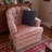 Retro Red Plaid Casual Armchair